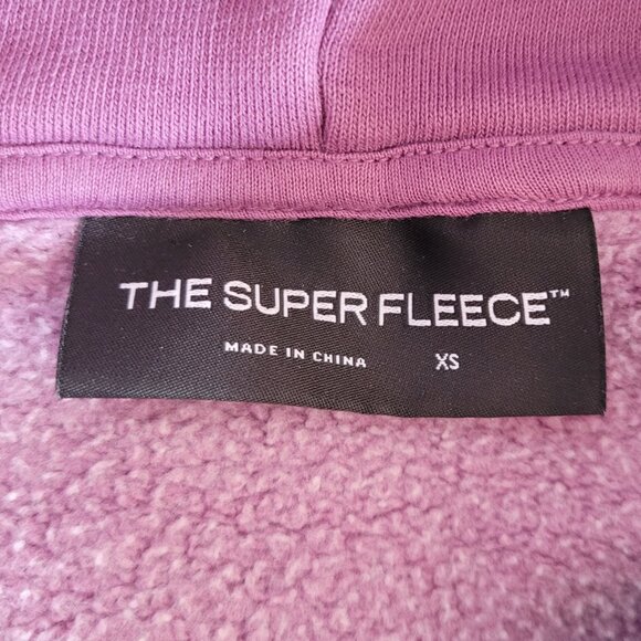Aritzia TNA The Super Fleece Purple Hoodie Fleece Sweater - Size XS - Picture 3 of 9